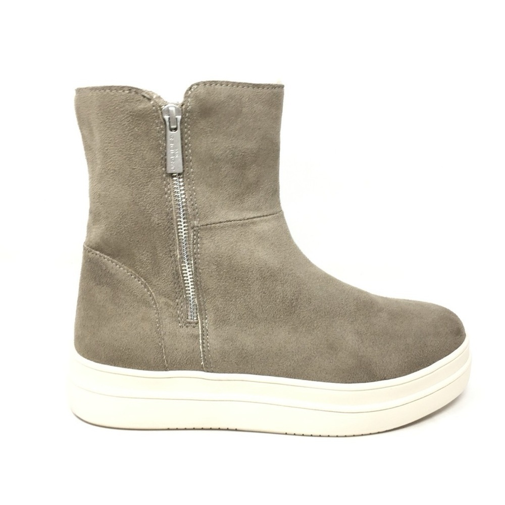 J/Slides Tristan faux fur-lined waterproof suede sneaker boot, Size 7.5